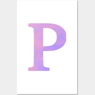 The Letter P Pink and Purple Posters and Art